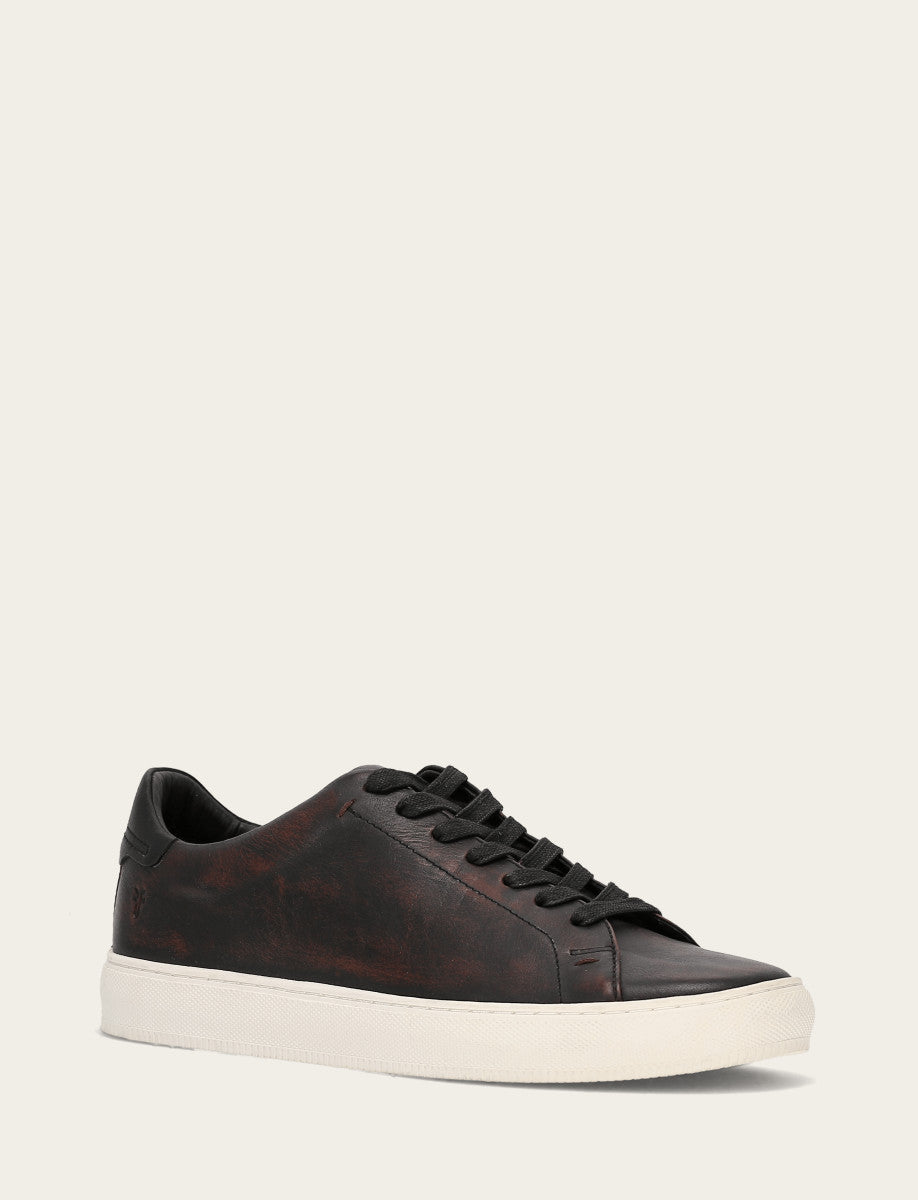 Antiqued Black Casual Frye Men's Antiqued Black Astor Low Lace Slip On Sneakers