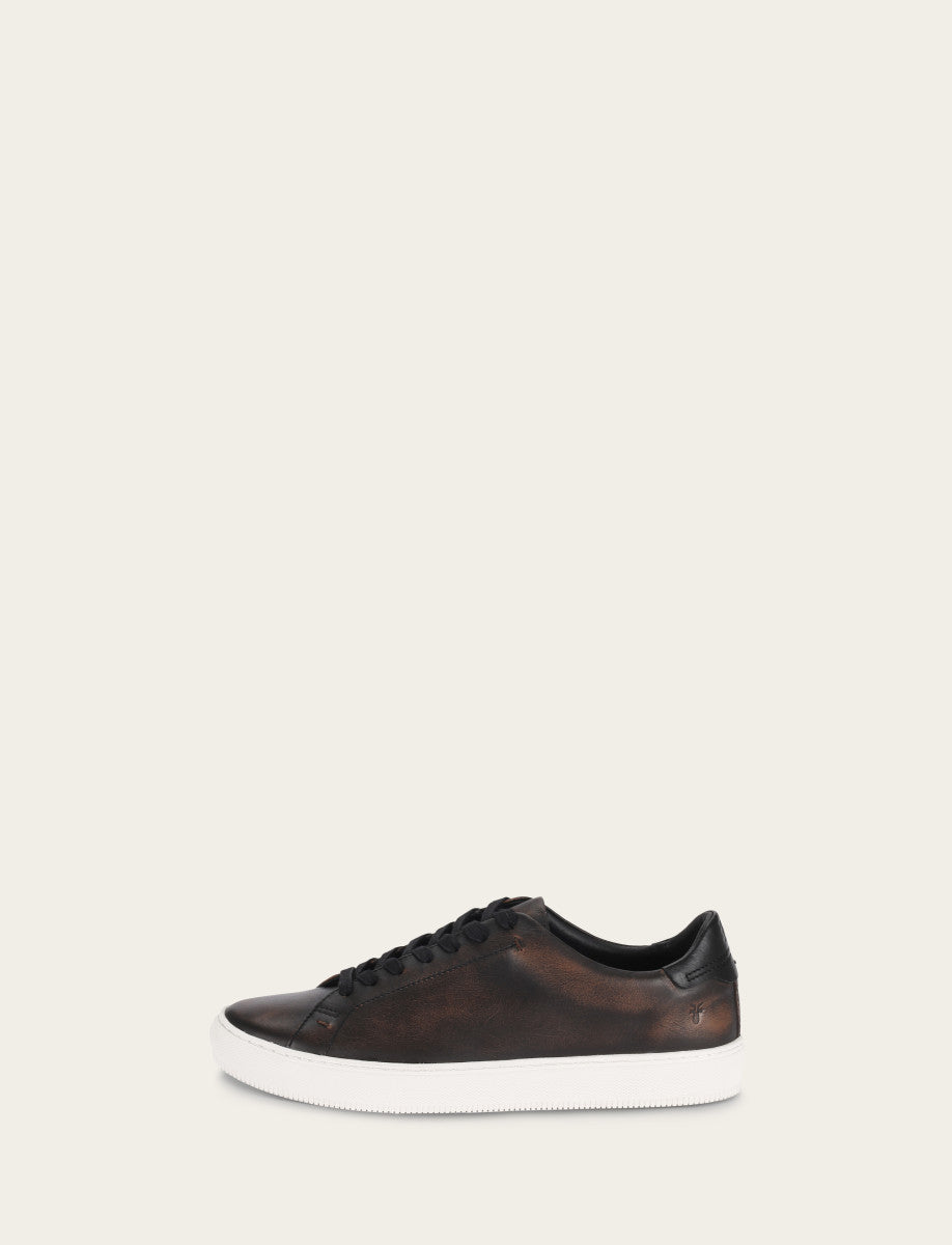 Antiqued Black Casual Frye Men's Antiqued Black Astor Low Lace Slip On Sneakers