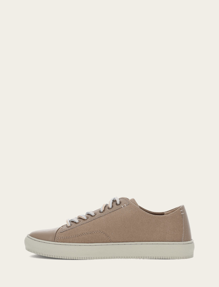 Khaki Casual Frye Men's Khaki Astor Cap Toe Low Lace Sneakers