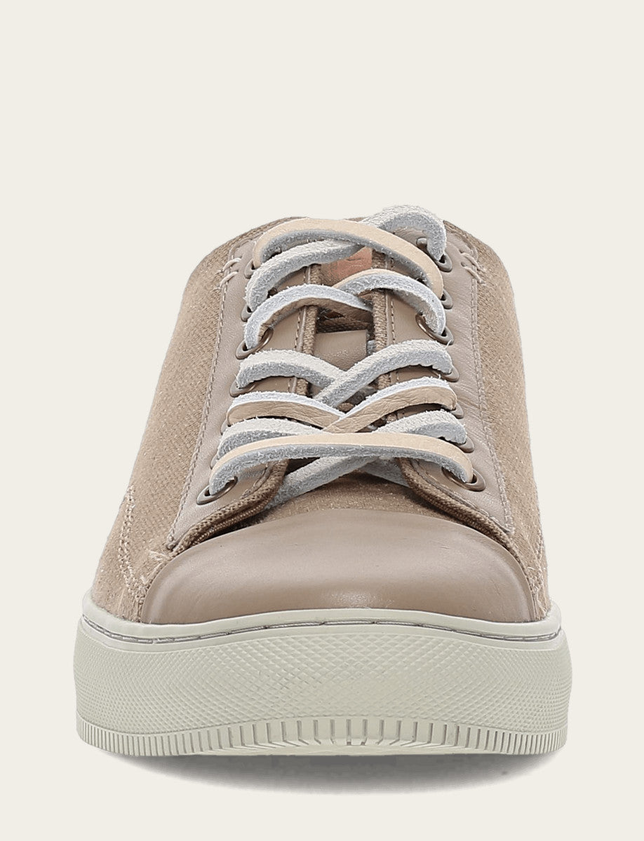 Khaki Casual Frye Men's Khaki Astor Cap Toe Low Lace Sneakers