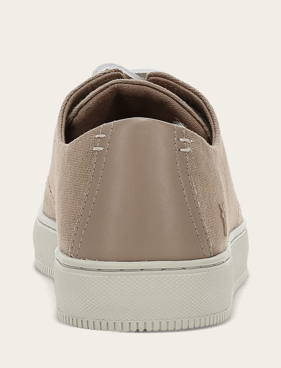 Khaki Casual Frye Men's Khaki Astor Cap Toe Low Lace Sneakers