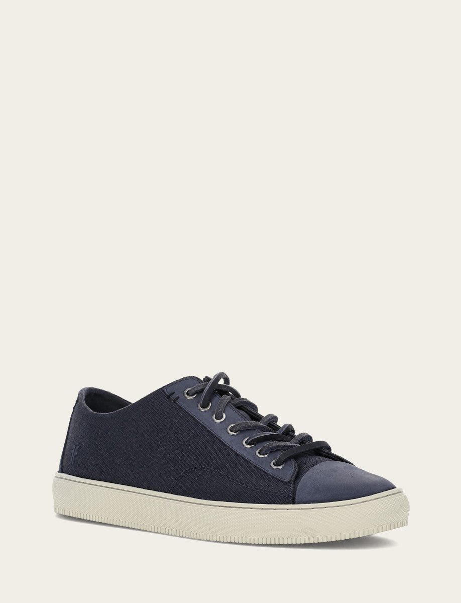 Indigo Casual Frye Men's Indigo Astor Cap Toe Low Lace Sneakers