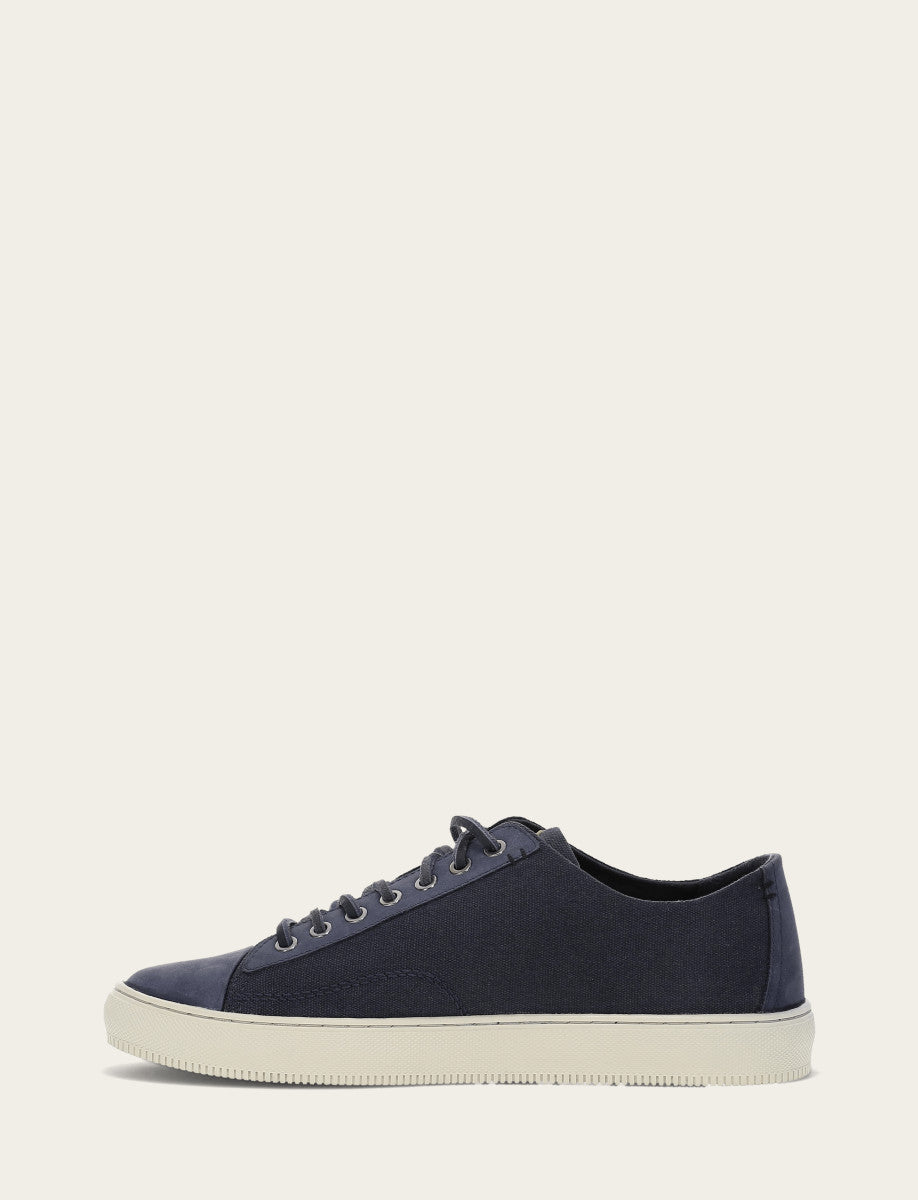 Indigo Casual Frye Men's Indigo Astor Cap Toe Low Lace Sneakers