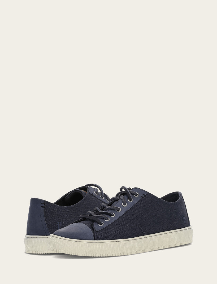 Indigo Casual Frye Men's Indigo Astor Cap Toe Low Lace Sneakers