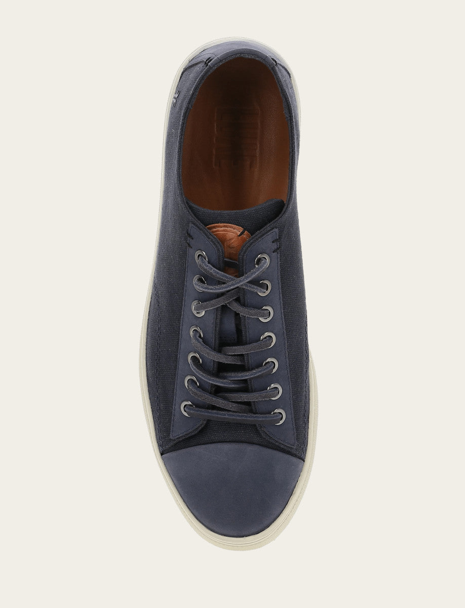 Indigo Casual Frye Men's Indigo Astor Cap Toe Low Lace Sneakers