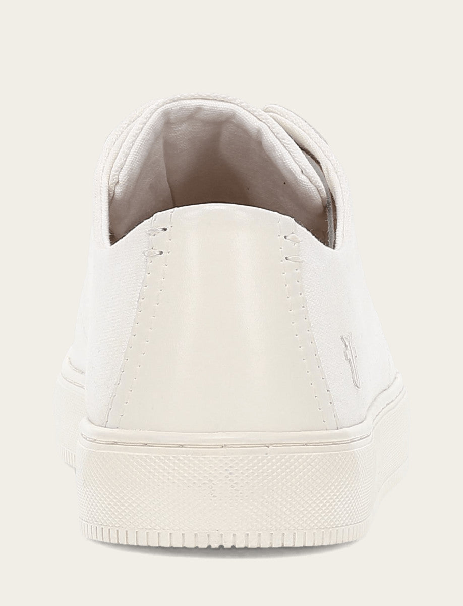 White Casual Frye Men's White Astor Cap Toe Low Lace Sneakers