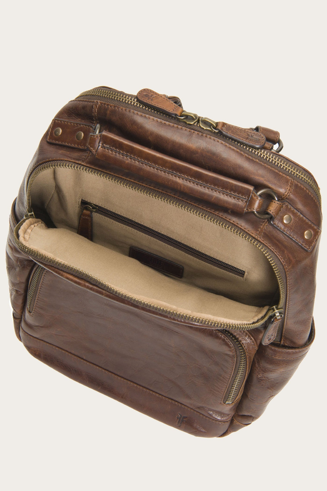 Dark Brown Bags Frye Logan Dark Brown Backpack