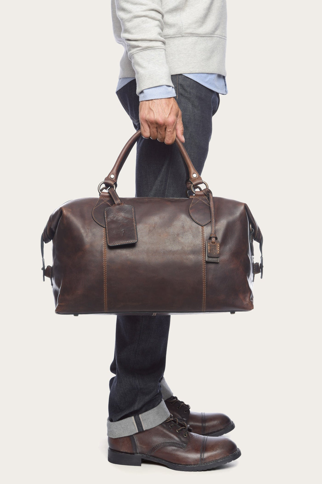 Dark Brown Bags Frye Logan Dark Brown Overnight