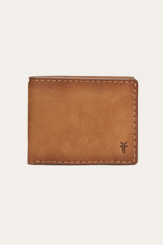 Cognac Wallets & Accessories Frye Logan Nubuck Cognac Money Clip Card Case