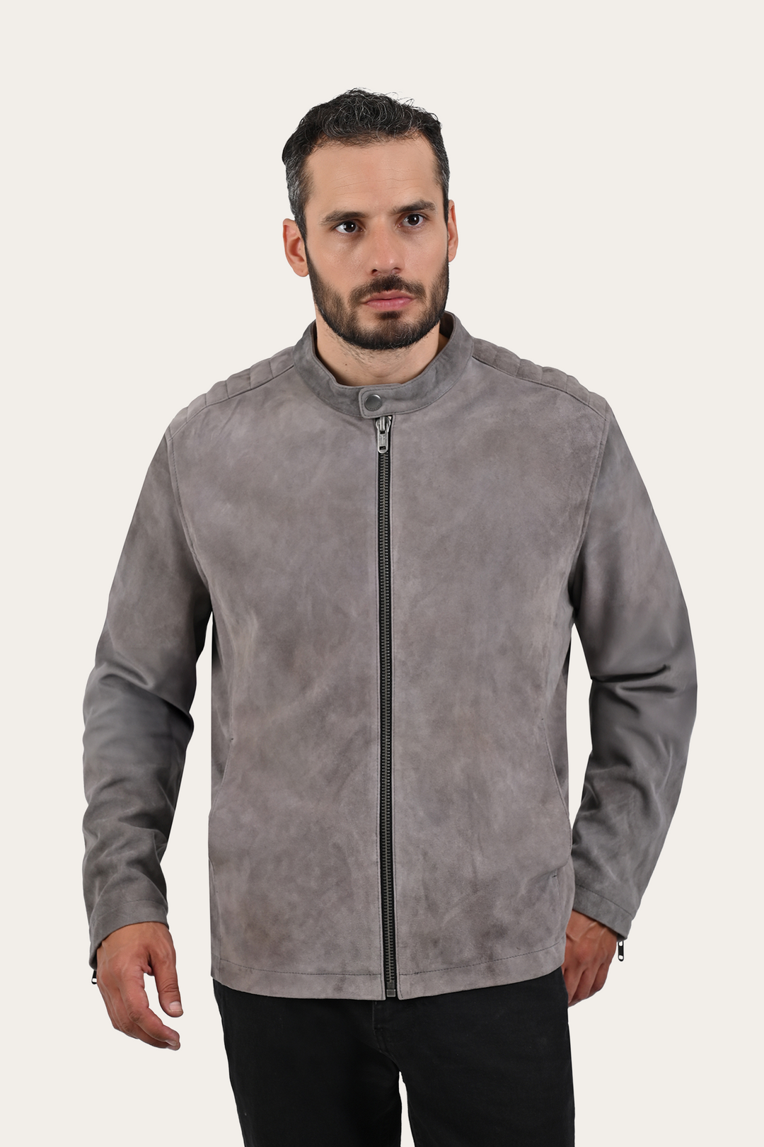 Gray Leather Jackets Frye Gray Rhys Jacket