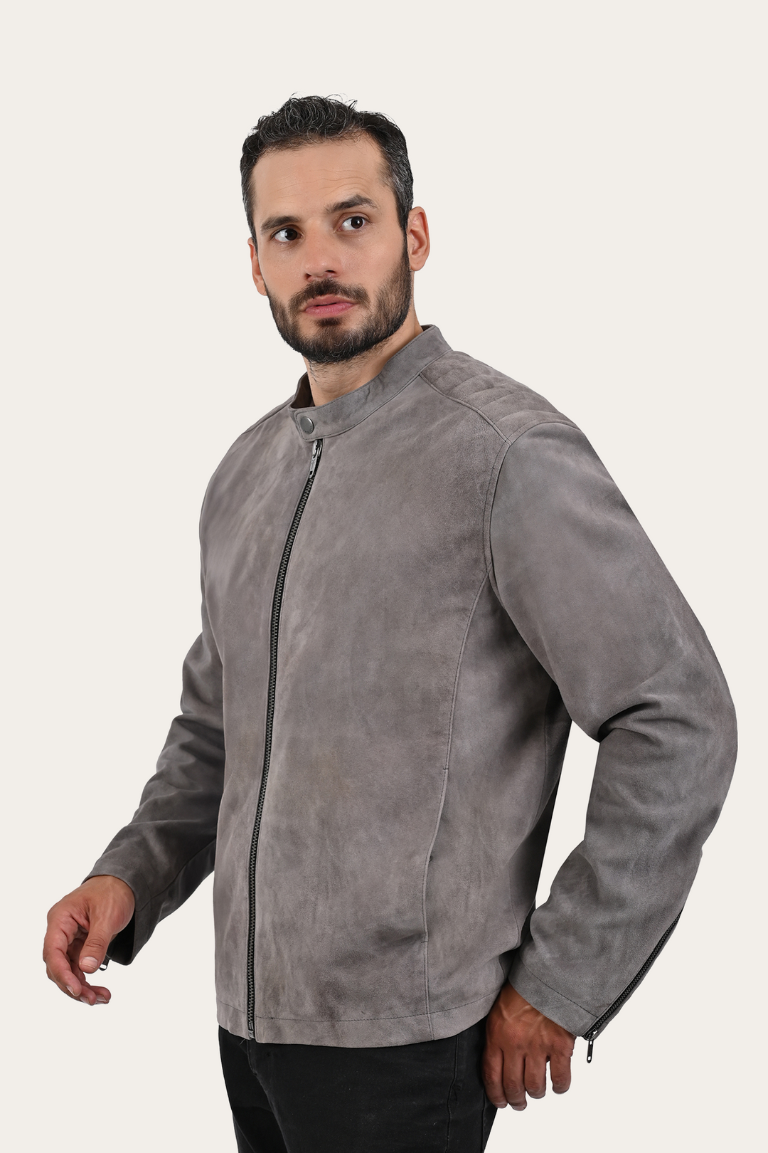 Gray Leather Jackets Frye Gray Rhys Jacket