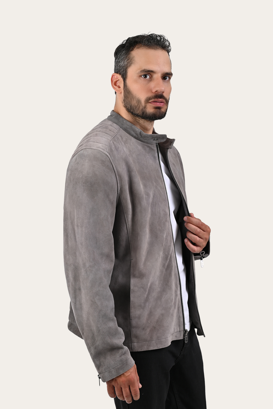 Gray Leather Jackets Frye Gray Rhys Jacket