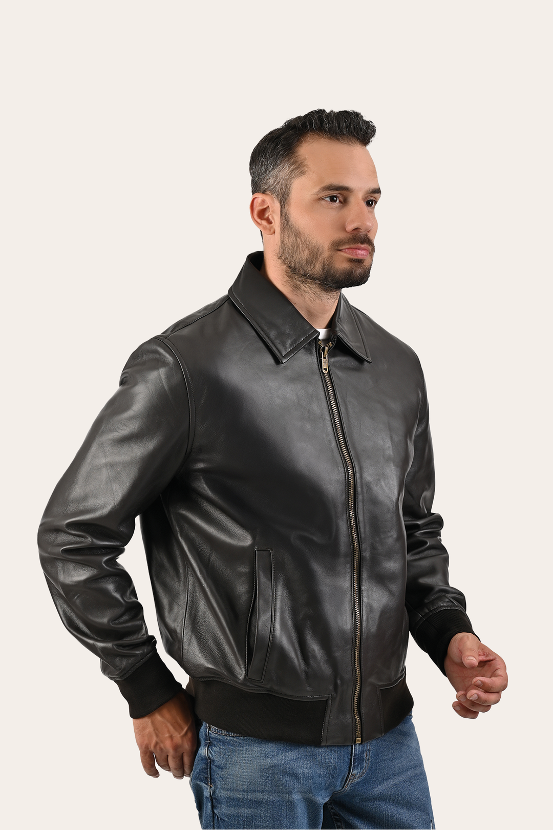 Dark Brown Leather Jackets Frye Men’s Dark Brown Dusty Trucker Leather Jacket