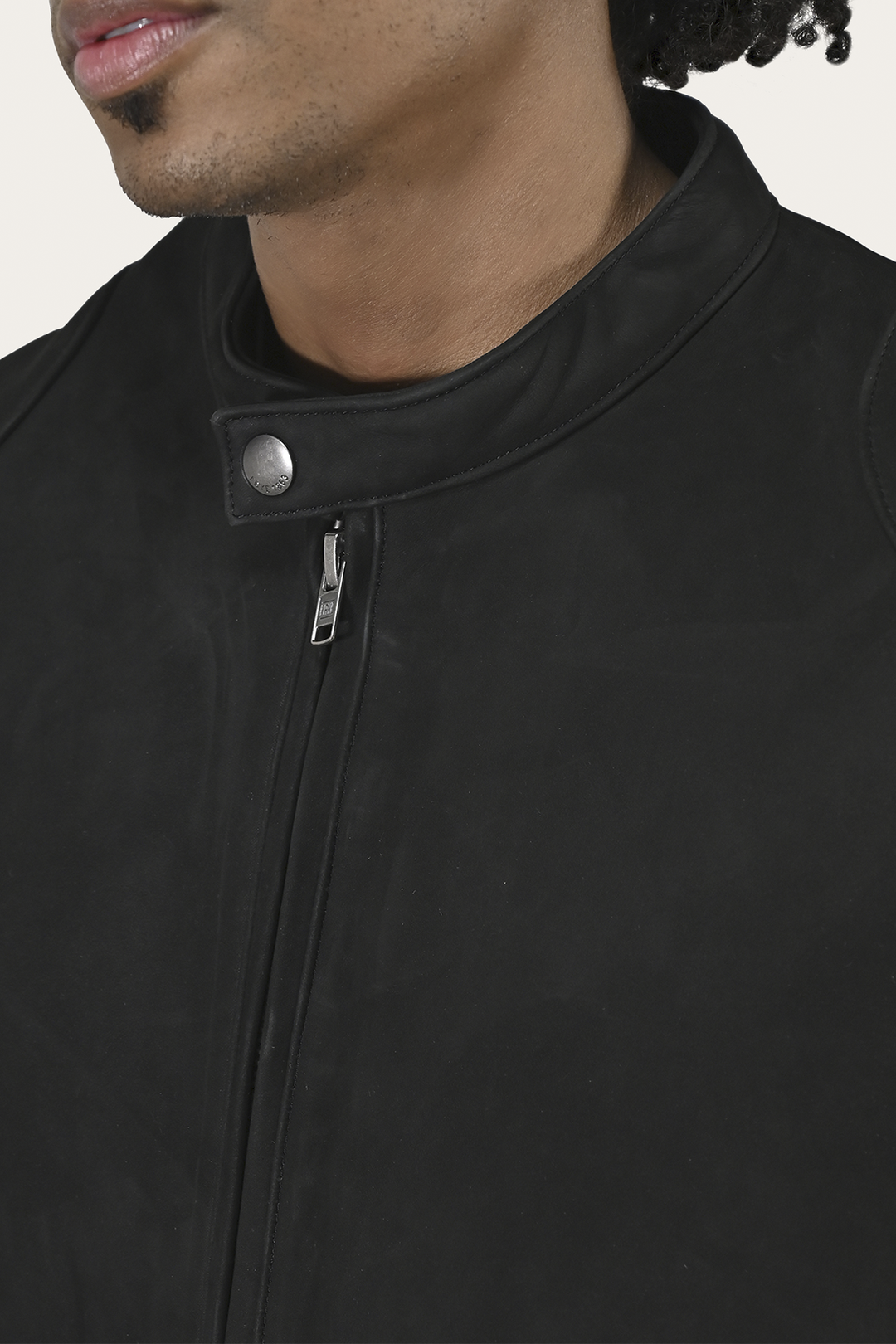 Black Leather Jackets Frye Men’s Black Gannon Lamb Leather Racer Jacket