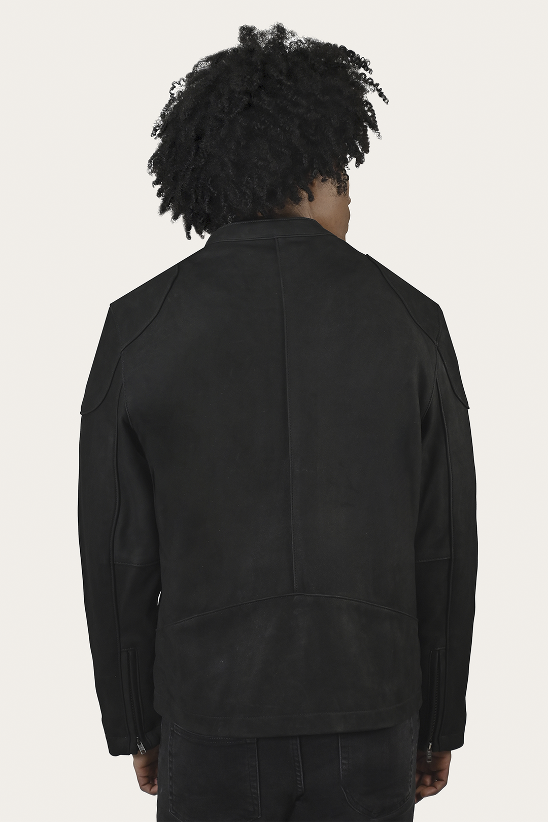 Black Leather Jackets Frye Men’s Black Gannon Lamb Leather Racer Jacket
