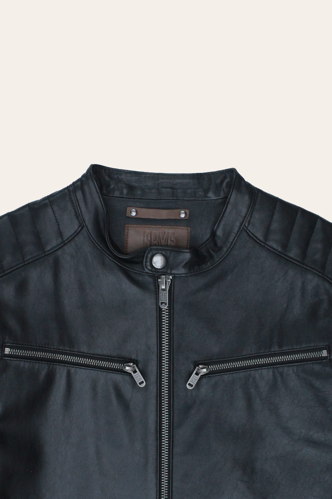 Black Leather Jackets Frye Men’s Black Pioneer Racer Leather Jacket