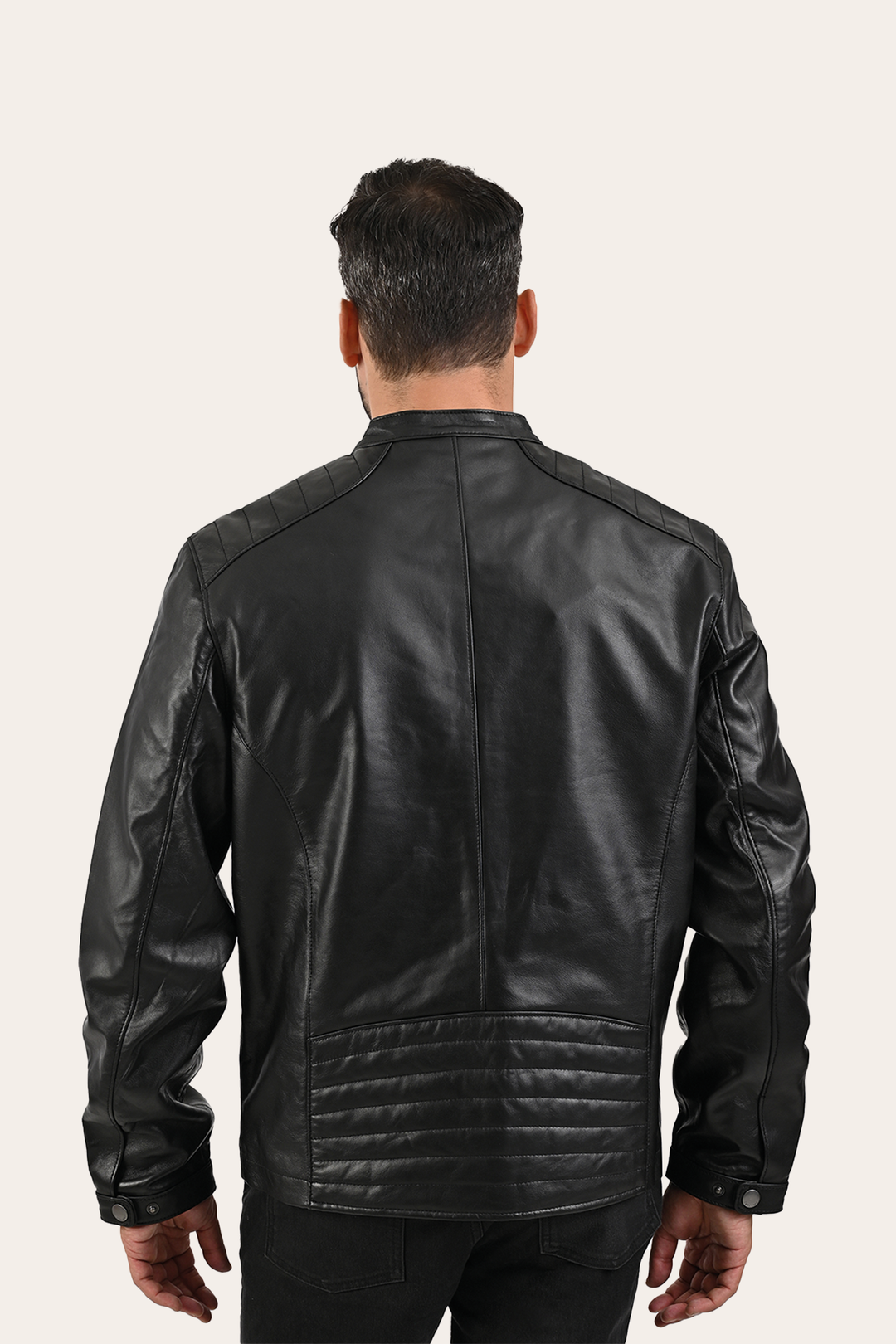 Black Leather Jackets Frye Men’s Black Pioneer Racer Leather Jacket
