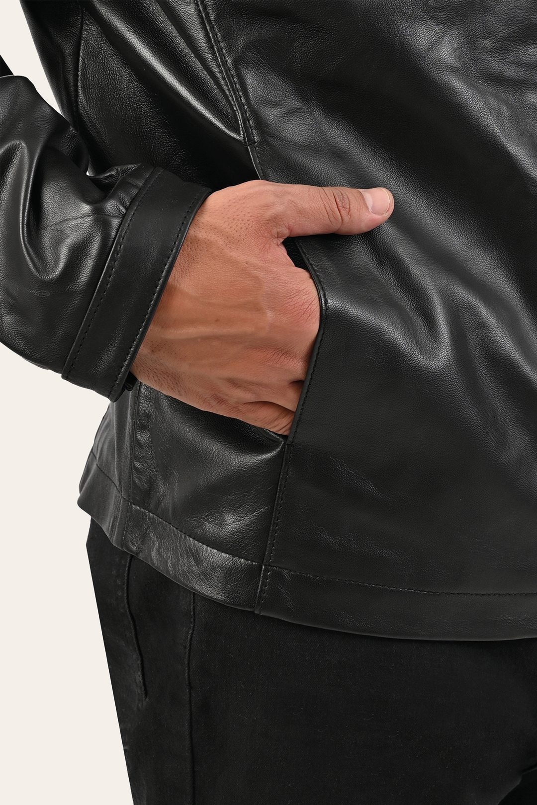 Black Leather Jackets Frye Men’s Black Pioneer Racer Leather Jacket