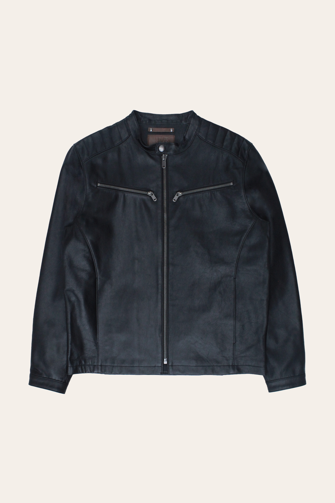 Black Leather Jackets Frye Men’s Black Pioneer Racer Leather Jacket