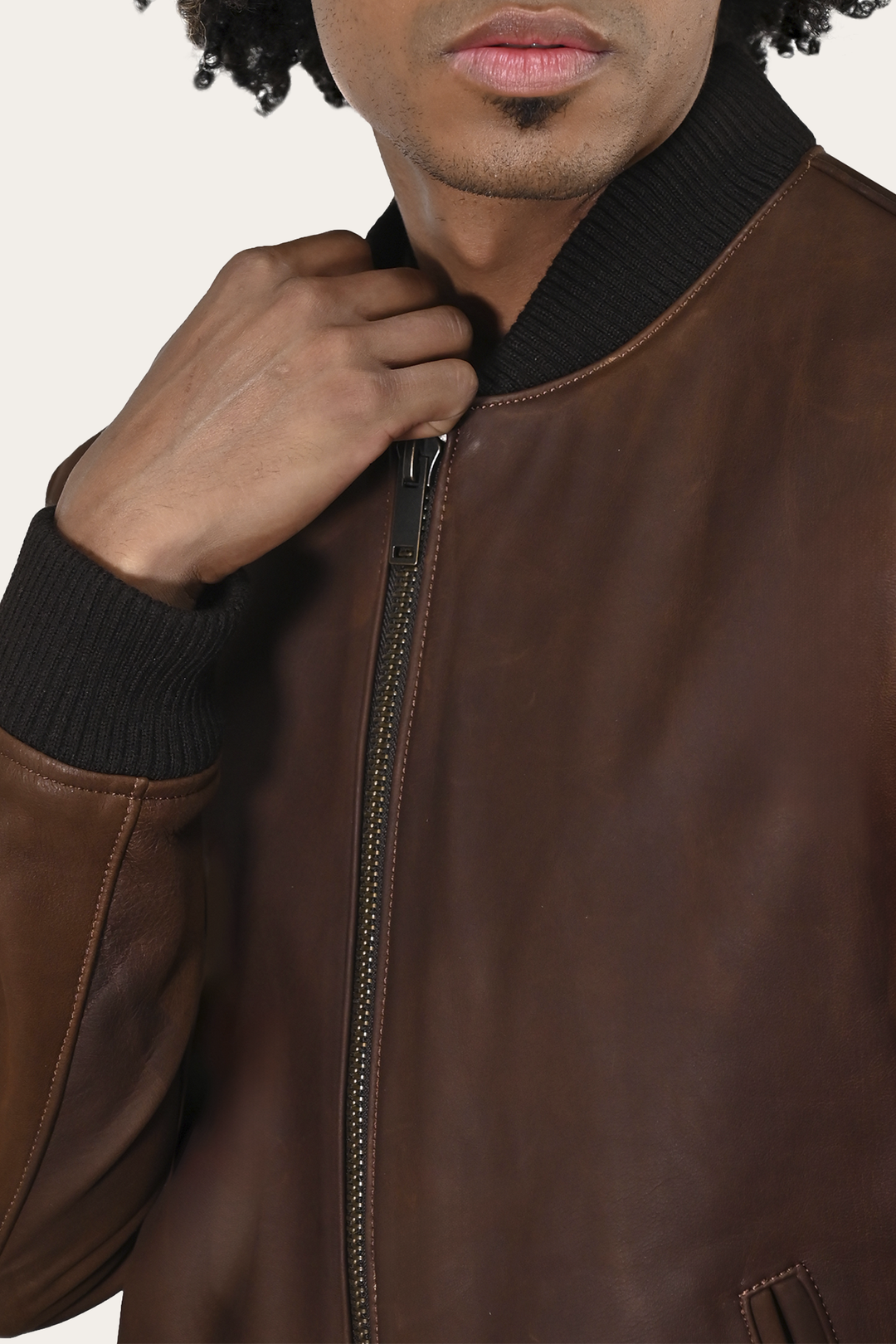 Cognac Leather Jackets Frye Men’s Cognac Clay Leather Bomber Jacket