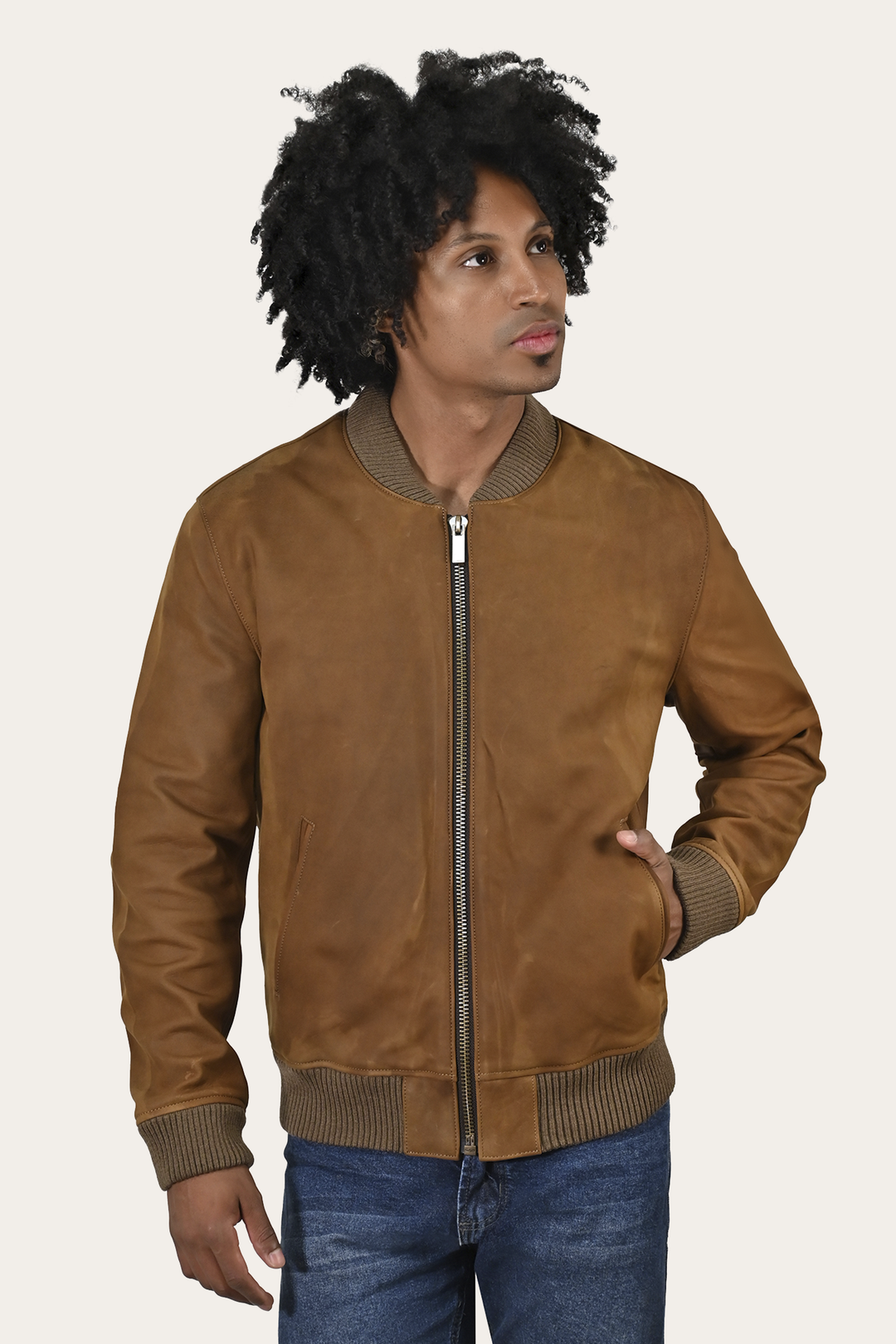 Burnt copper Leather Jackets Frye Men’s Burnt Copper Clay Leather Bomber Jacket