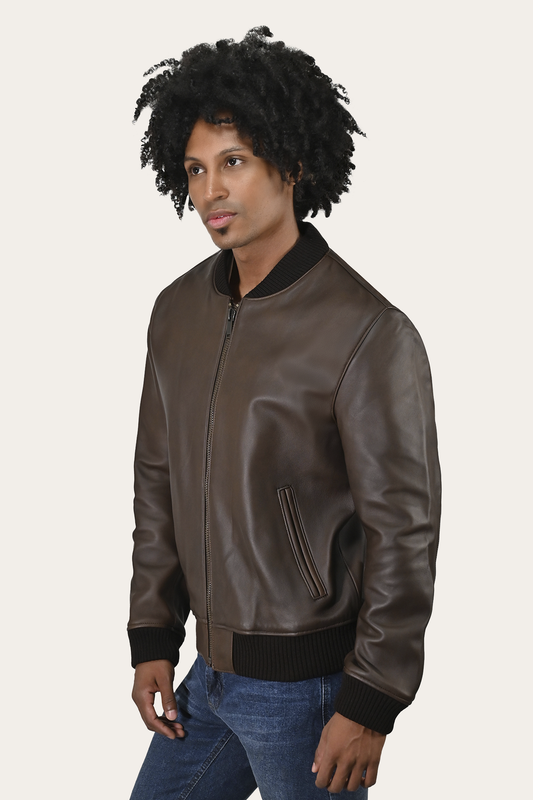 Moka Tobacco Leather Jackets Frye Colt Bomber Jacket