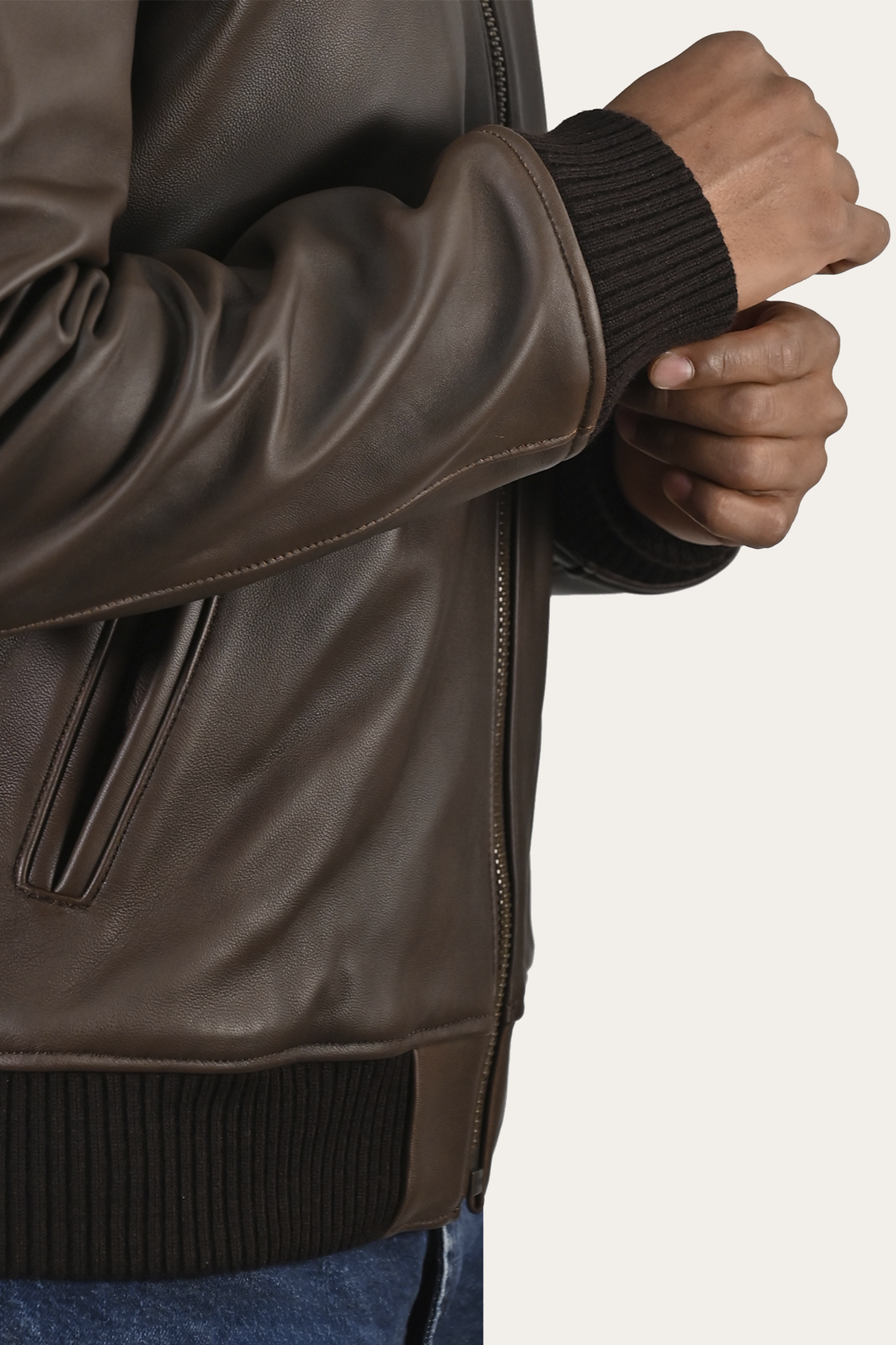 Moka Tobacco Leather Jackets Frye Colt Bomber Jacket