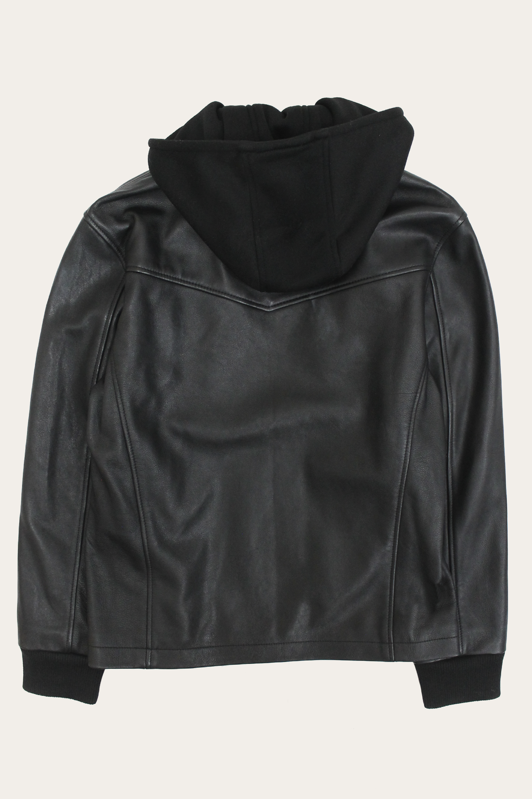 Black Leather Jackets Frye Men’s Black Saddle Racer Leather Hooded Jacket