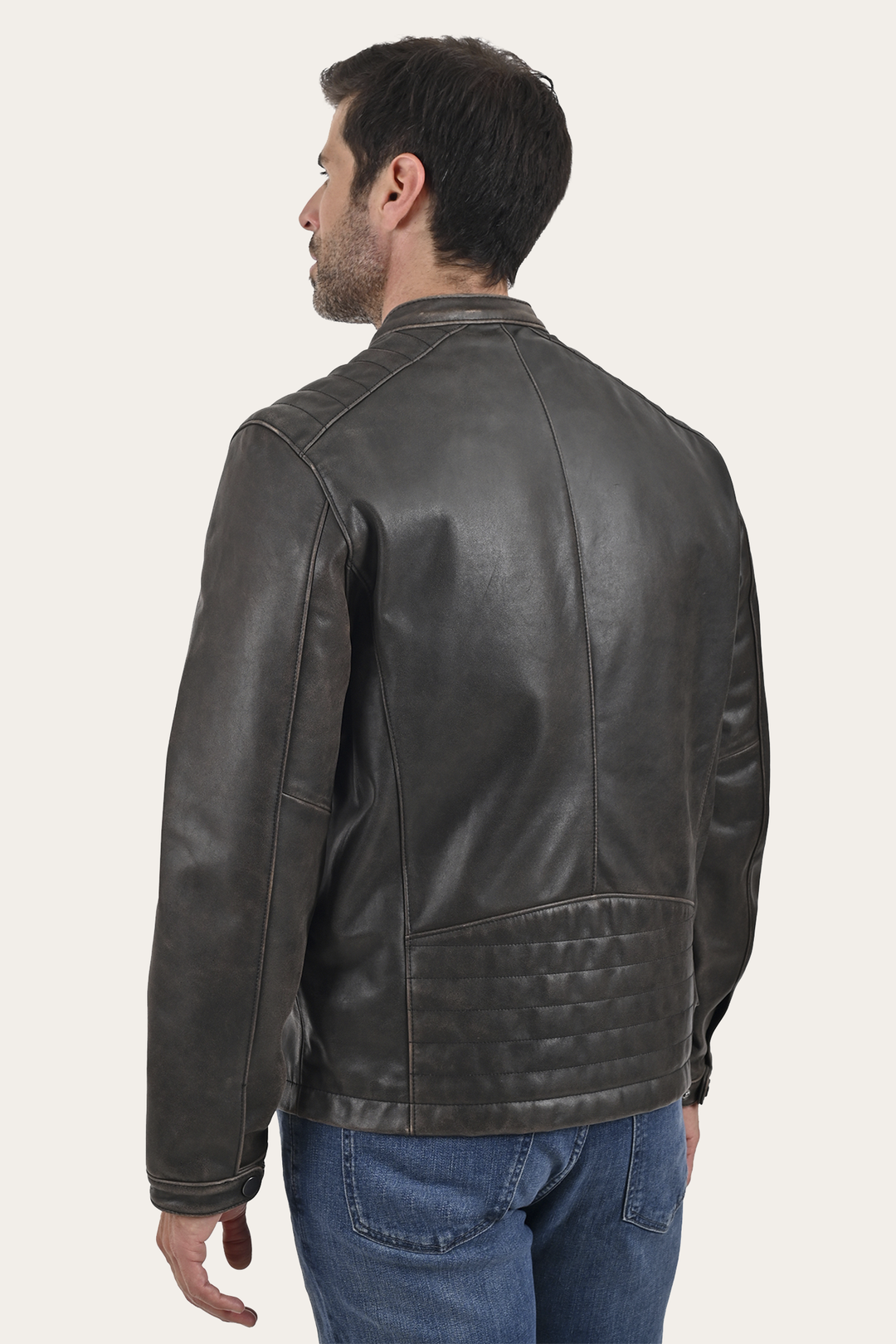 Dark Brown Leather Jackets Frye Rustler Racer Jacket