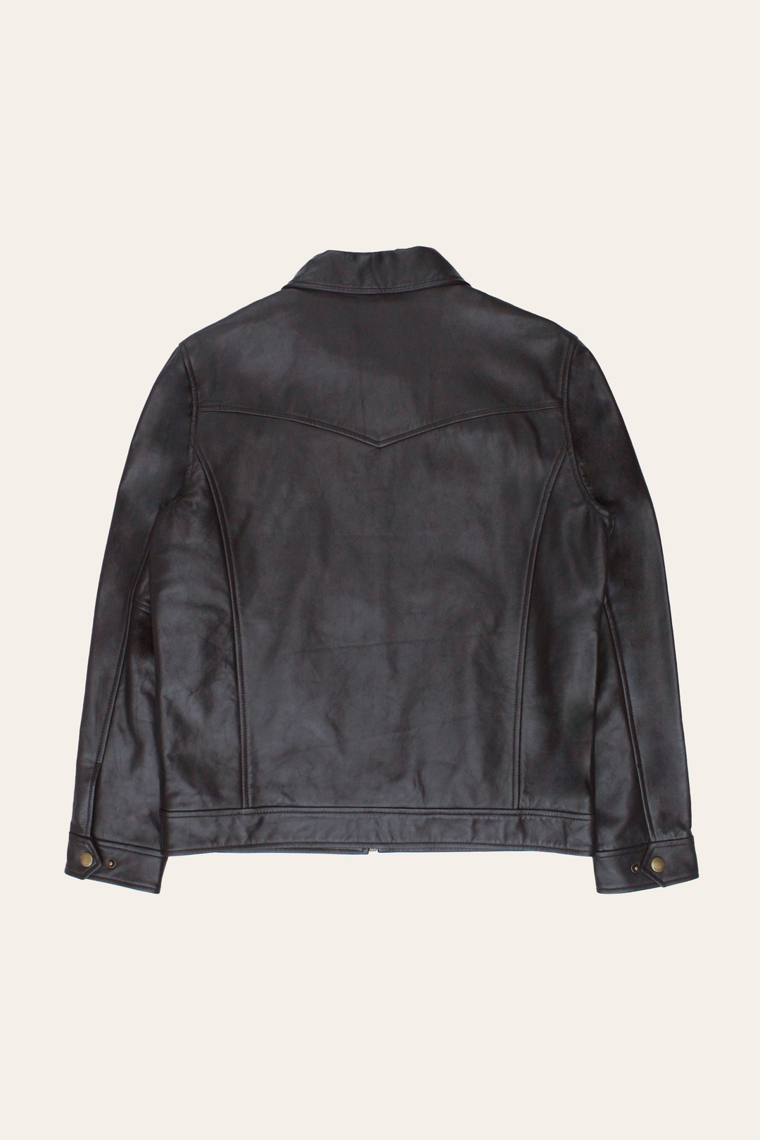 Dark Brown Leather Jackets Frye Men’s Dark Brown Kentucky Trucker Leather Jacket
