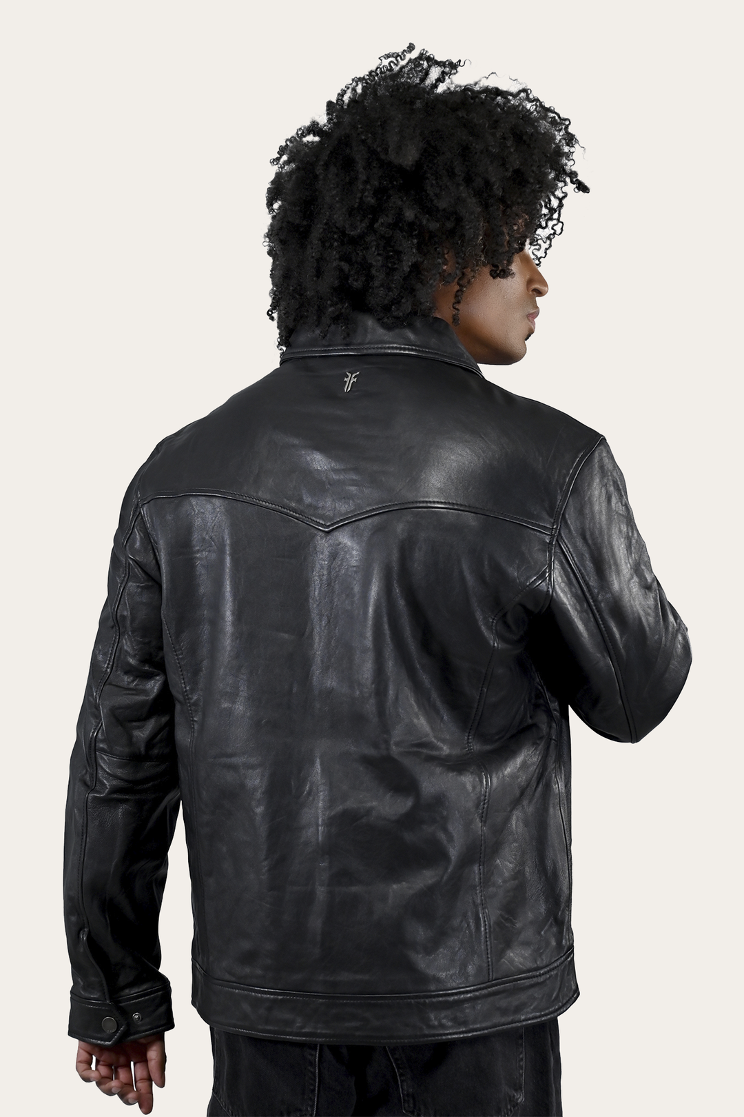 Black Leather Jackets Frye Ruffian Trucker Jacket