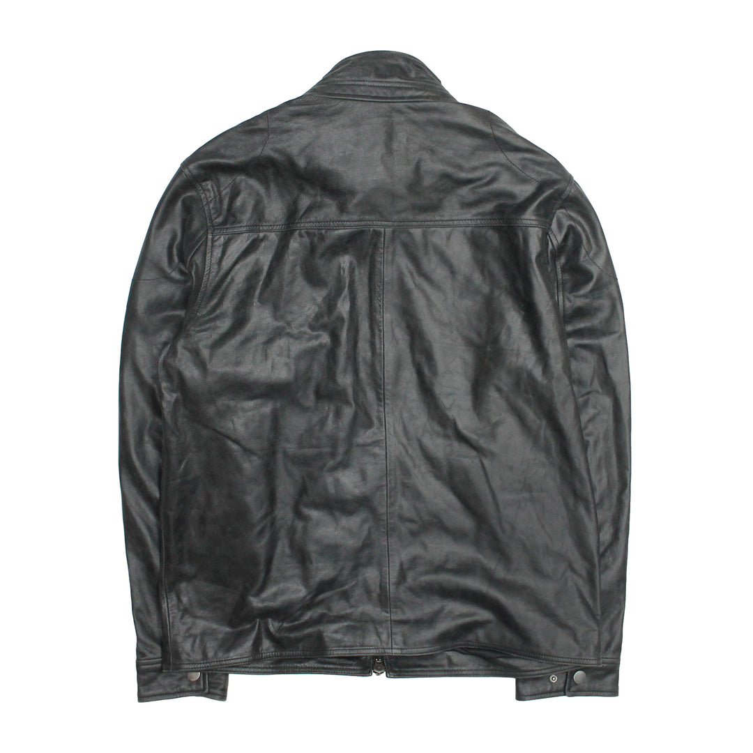 Black Leather Jackets Frye Men’s Black Lawton Modern Nappa Biker Jacket