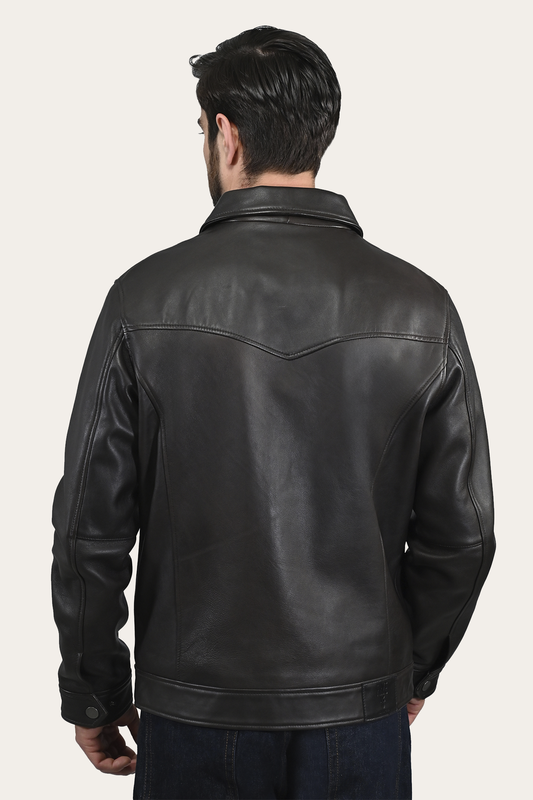 Dark Brown Leather Jackets Frye Ruffian Trucker Jacket