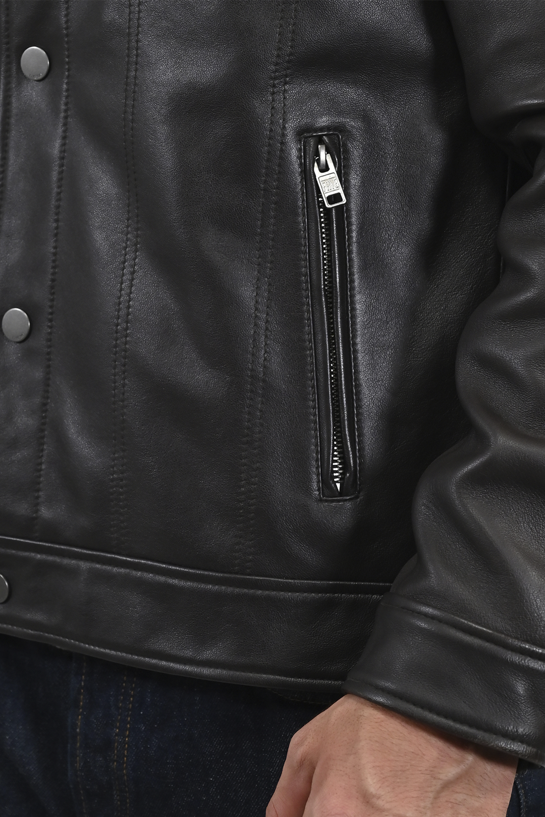 Dark Brown Leather Jackets Frye Ruffian Trucker Jacket