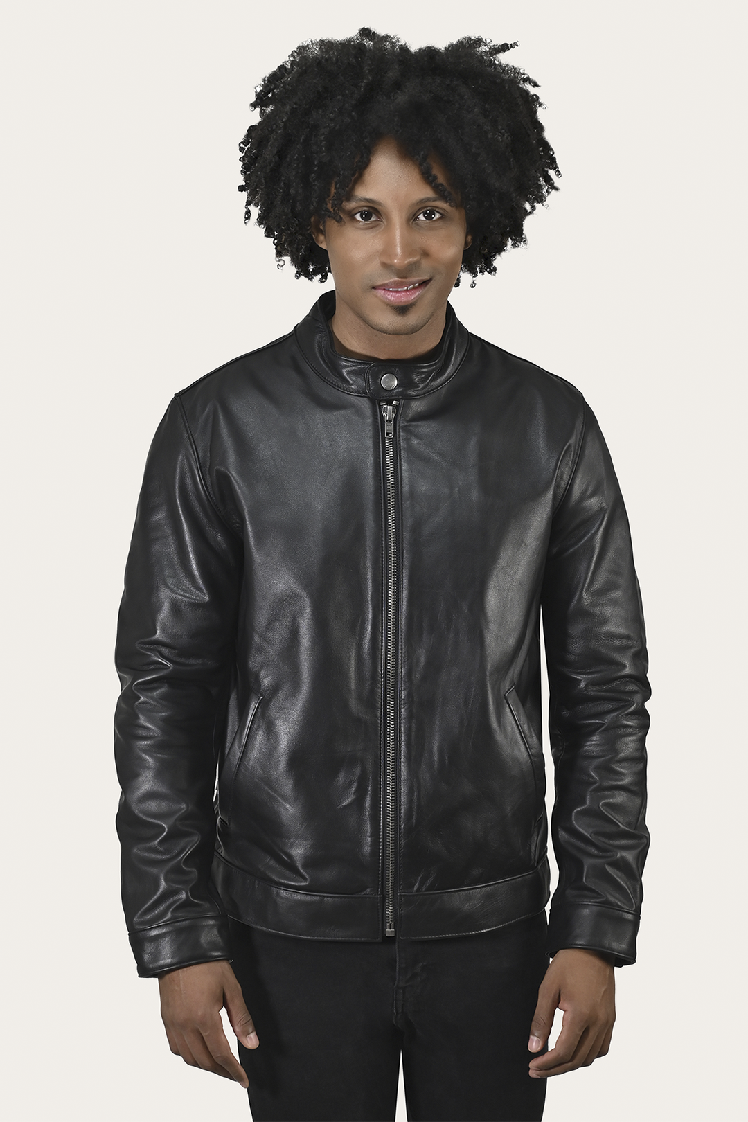 Black Bright Leather Jackets Frye Homestead Racer Jacket