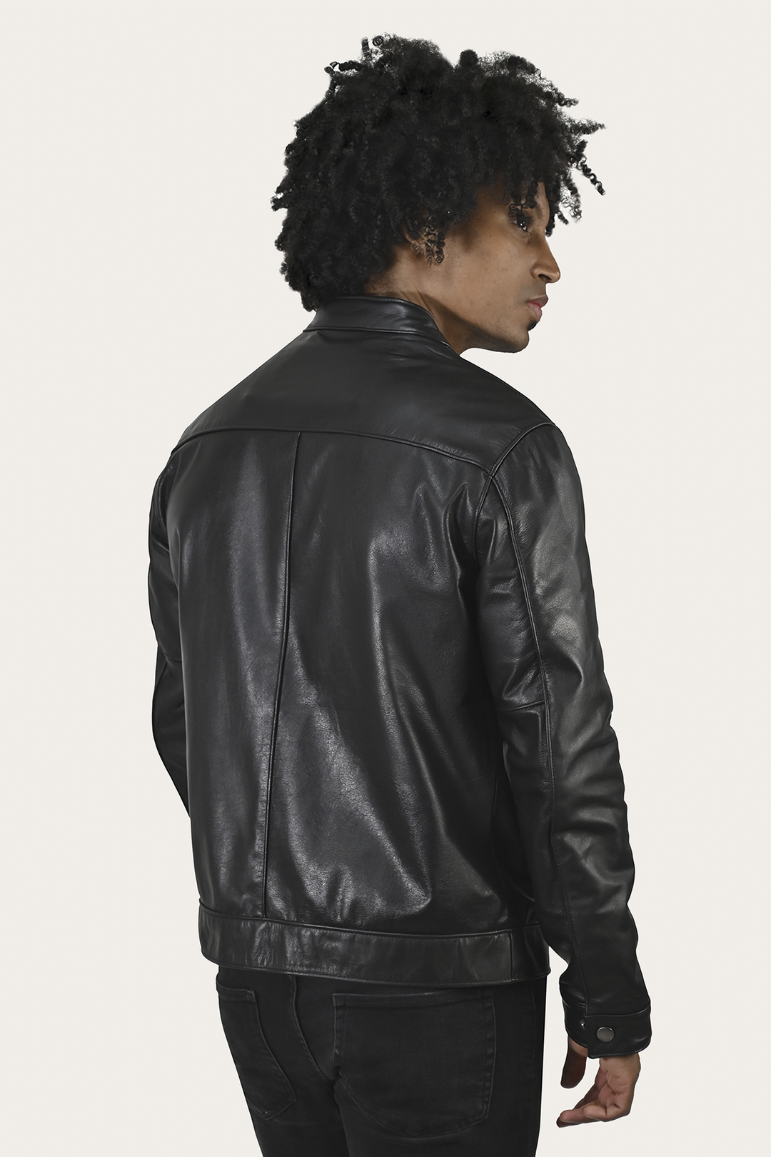 Black Bright Leather Jackets Frye Homestead Racer Jacket