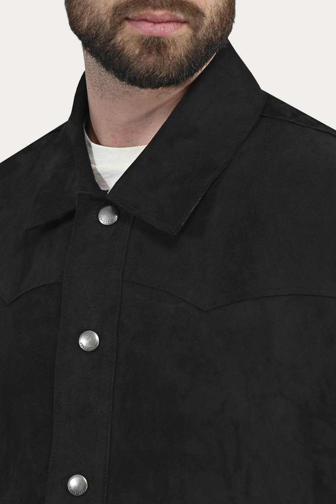 Navy Blue Leather Jackets Frye Men’s Navy Blue Judd Minimalist Suede Shacket