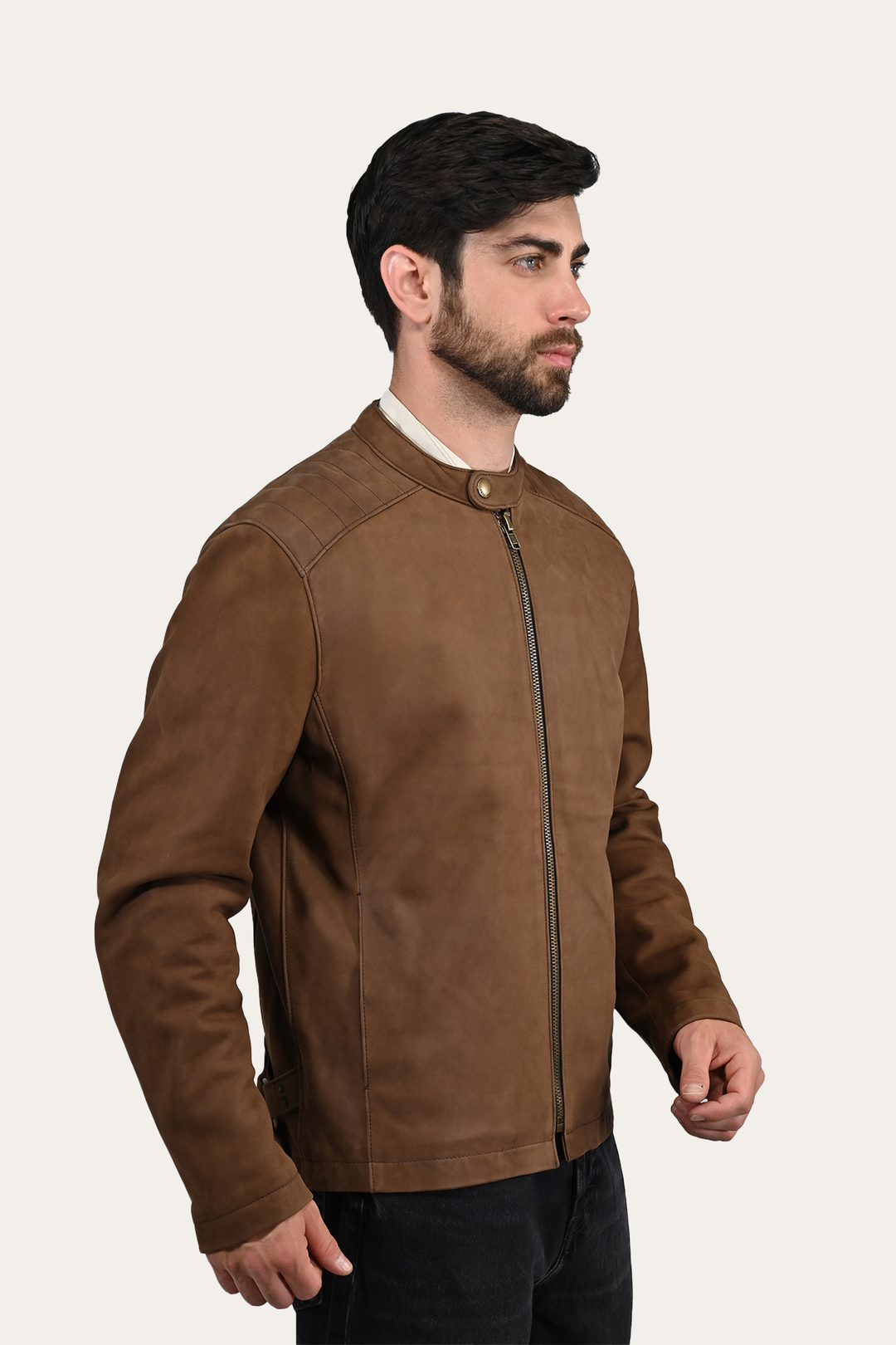 Tobacco Leather Jackets Frye Men’s Tobacco Desert Racer Leather Jacket