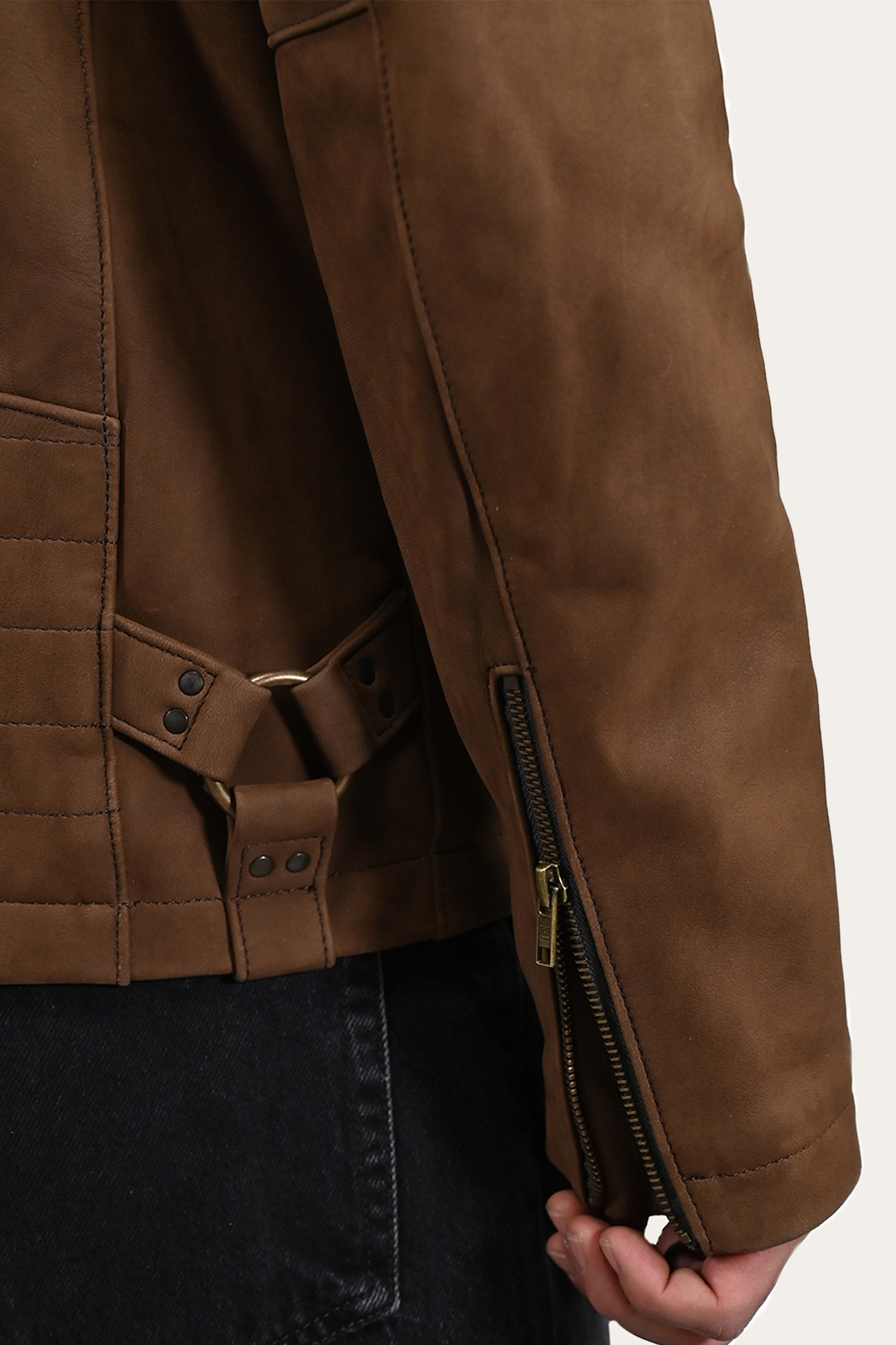 Tobacco Leather Jackets Frye Men’s Tobacco Desert Racer Leather Jacket