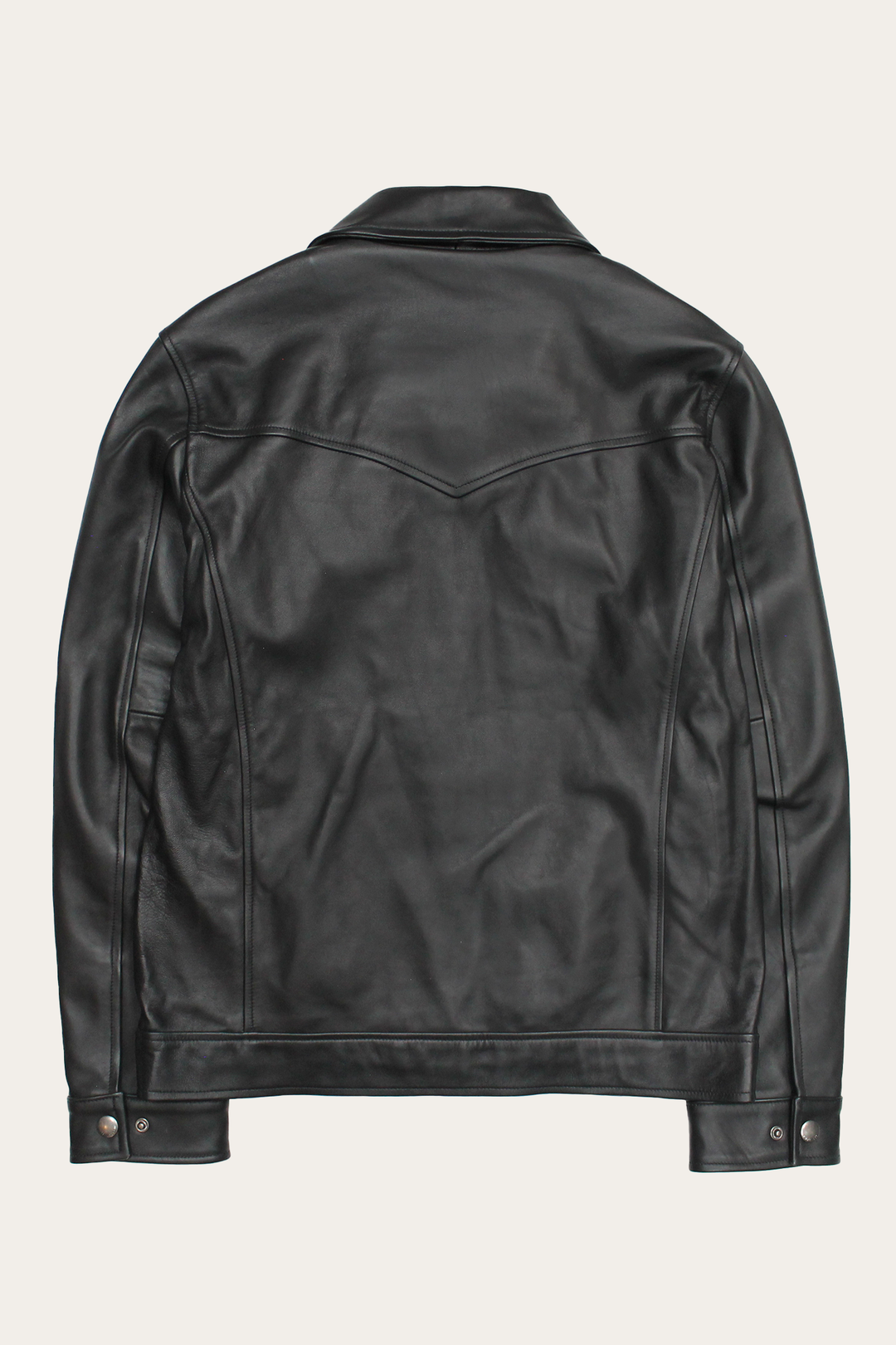 Black Leather Jackets Frye Men’s Black Durango Trucker Leather Jacket