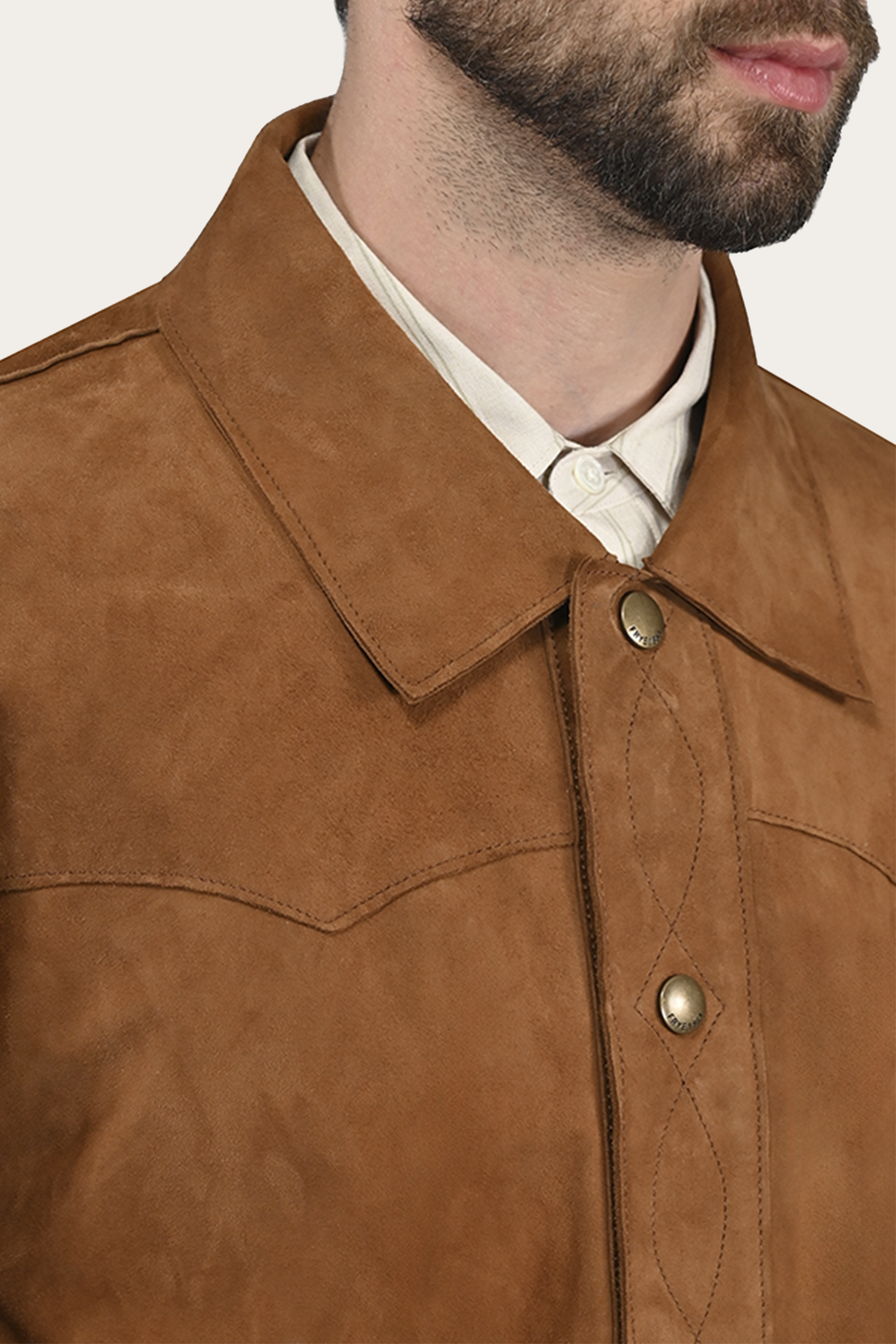 Middle Brown Leather Jackets Frye Men’s Middle Brown Judd Minimalist Suede Shacket