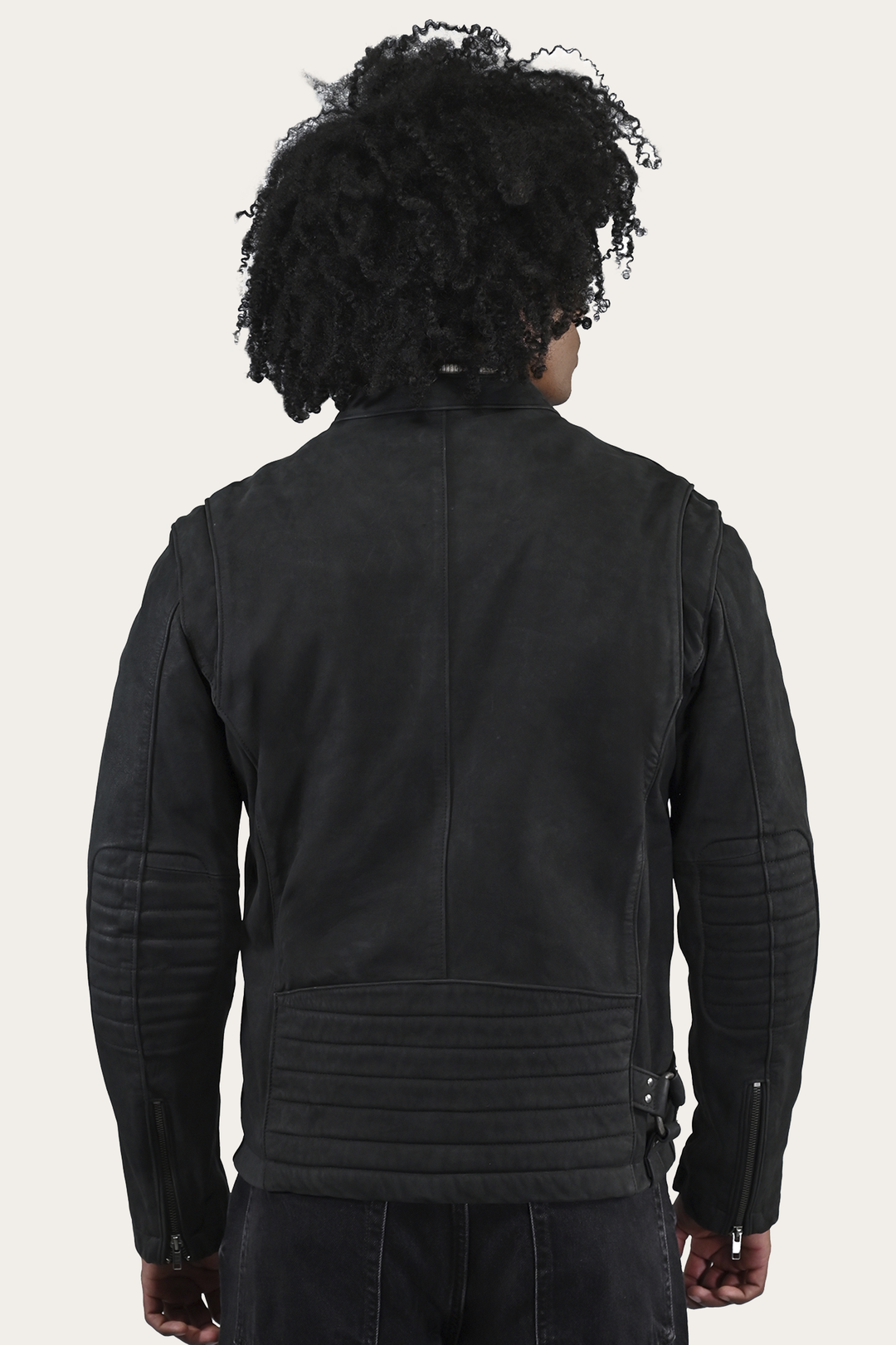 Black Leather Jackets Frye Men’s Black Cattleman Vintage Cafe Racer Leather Jacket