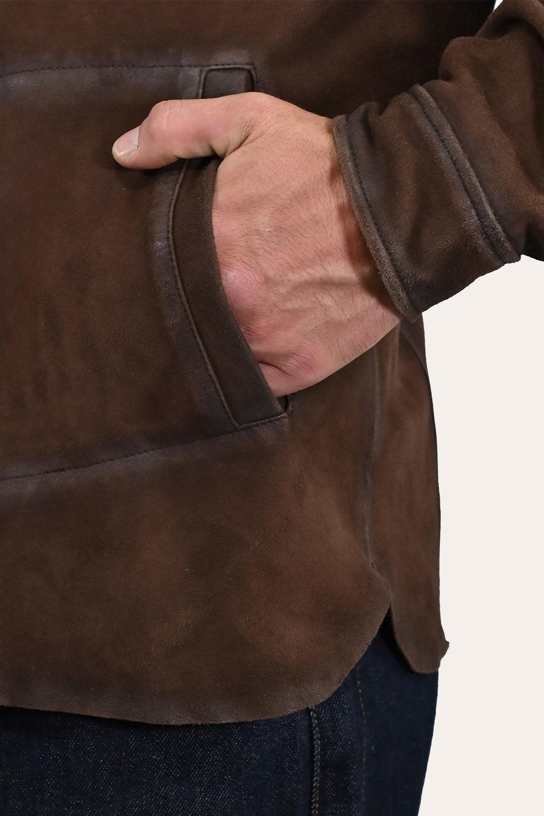 Dark brown Leather Jackets Frye Men’s Dark Brown Brody Suede Shacket