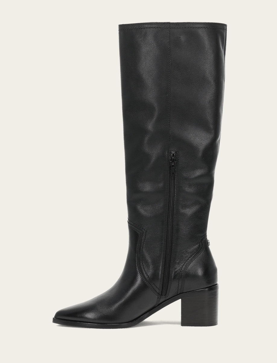 Black Boots Frye Women's Black Sadie Softy Tall Booties