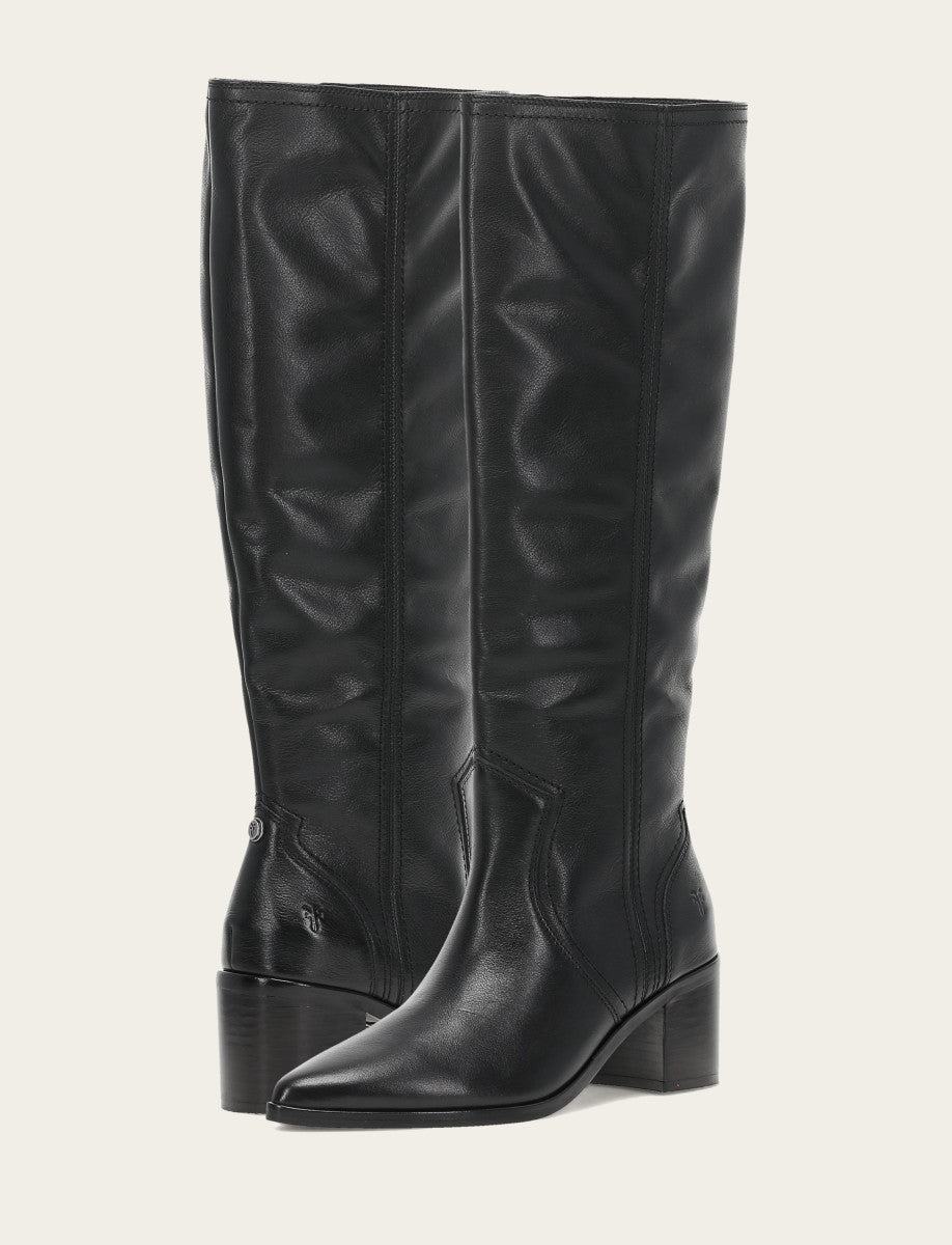 Black Boots Frye Women's Black Sadie Softy Tall Booties