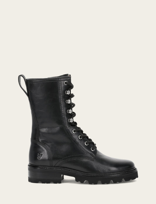 Black Boots Frye Women's Black Olivia Combat Boots