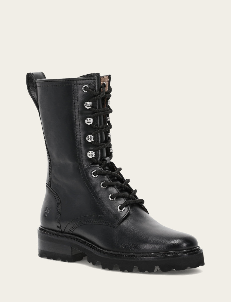 Black Boots Frye Women's Black Olivia Combat Boots
