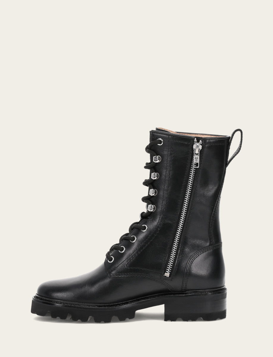Black Boots Frye Women's Black Olivia Combat Boots